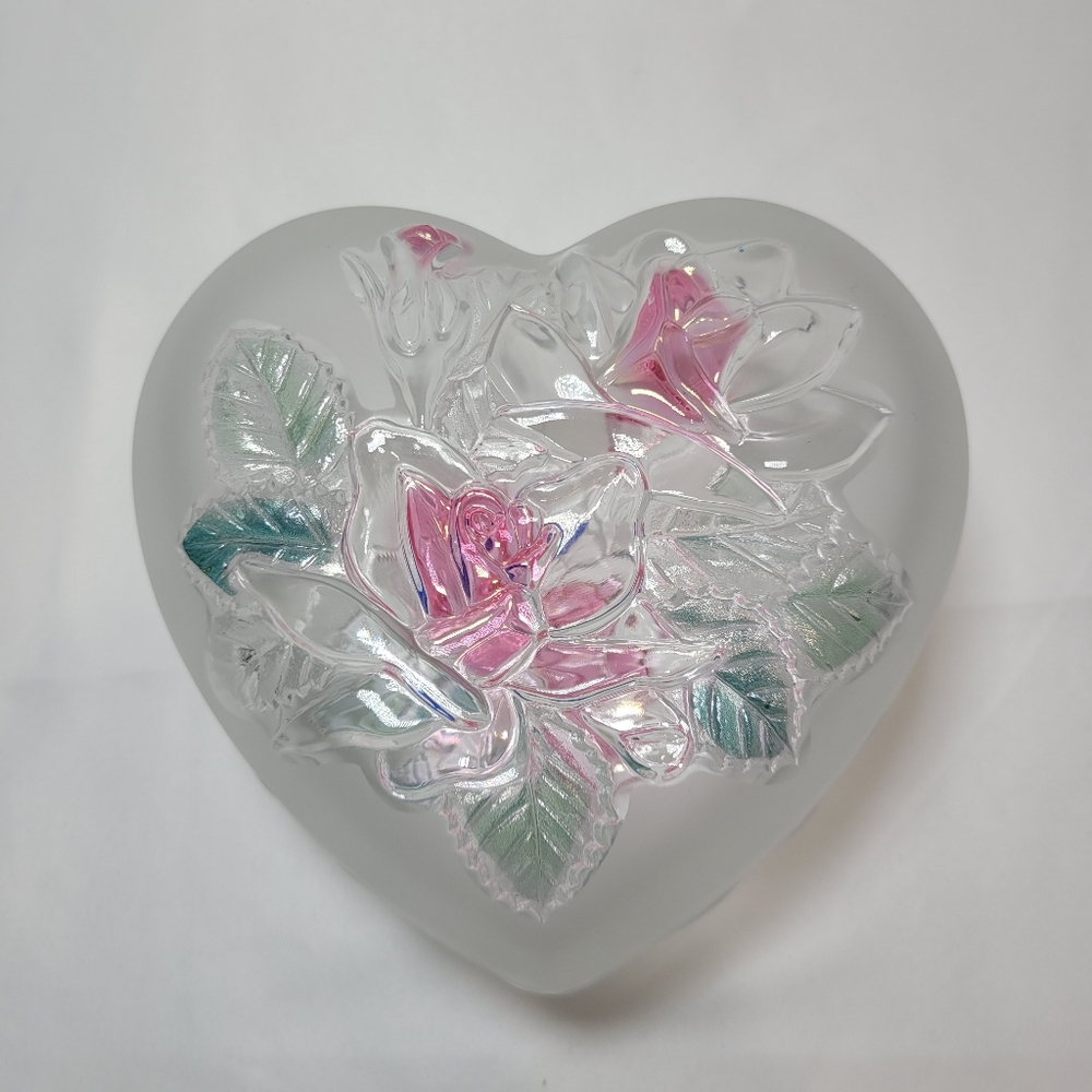 Studio Nova Glass Trinket Box/Dish Heart Shaped